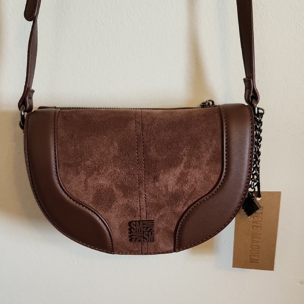 🖤 Steve Madden Chocolate Crossbody Bag With Charm